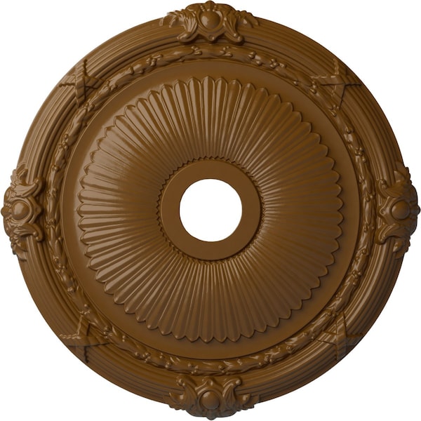 Ekena Millwork Heaton Ceiling Medallion (Fits Canopies up to 6 1/2"), 27 1/2"OD x 3 7/8"ID x 2 1/4"P, Smokey Topaz CM27HESTF - main